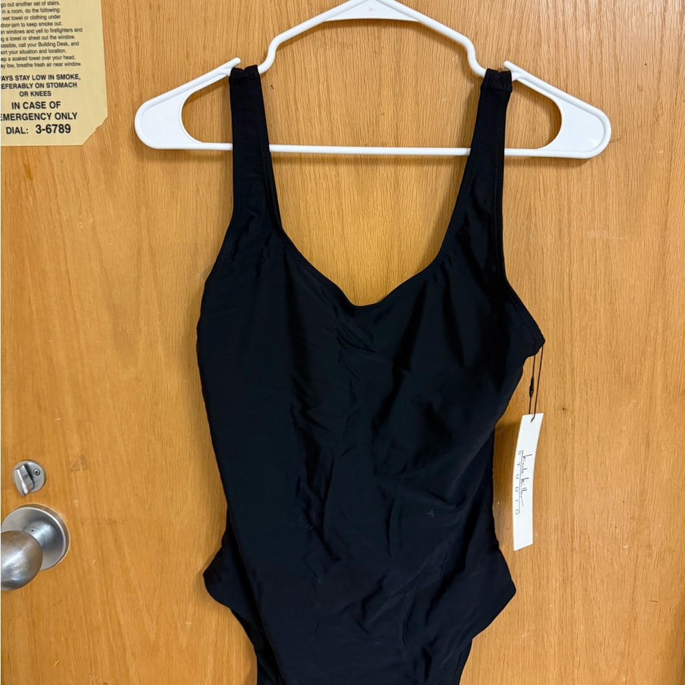 Nicole Miller Black One Piece Swimsuit